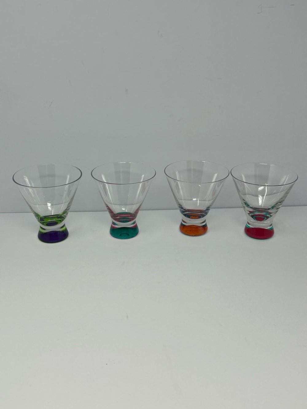 Vintage Set of 4 Dansk Spectra Cocktail Glasses A3